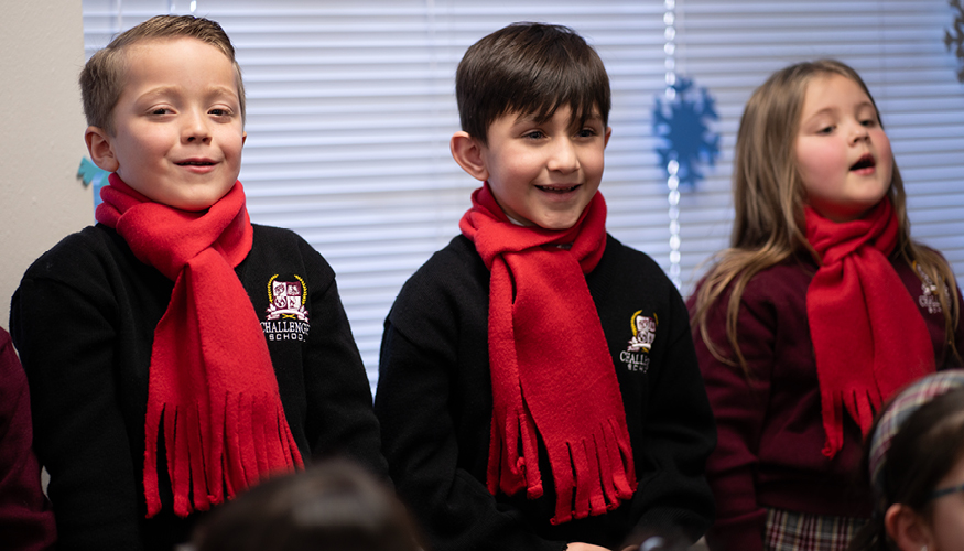 Young students presenting their Christmas Sing
