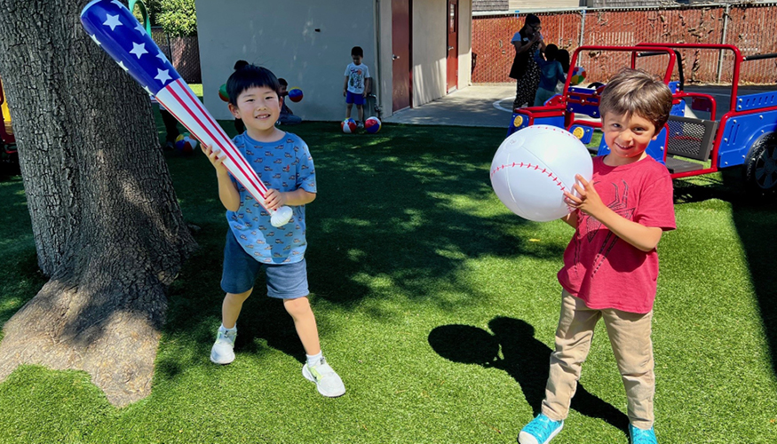 Two Challenger students enjoying Summer Program