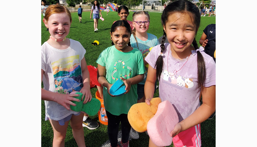 Smiling Challenger students enjoying Field Day