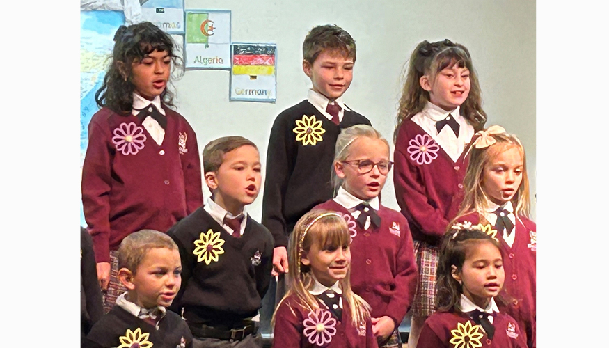 Students performing their Spring Program