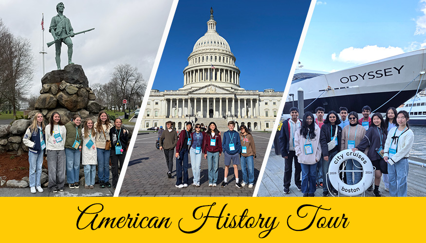 Challenger middle school students on American History Tour