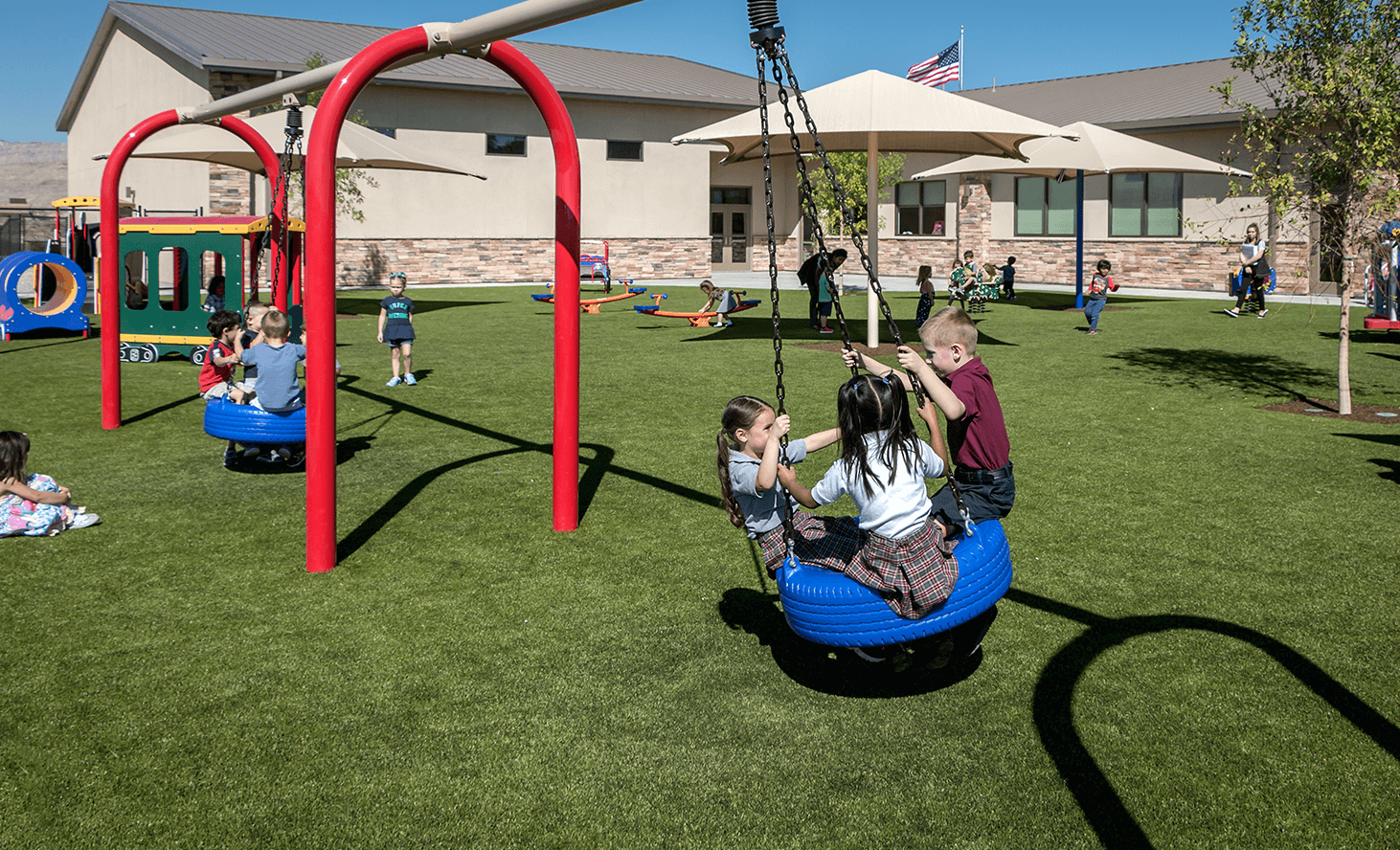 Preschool Playground Swing | Challenger School - Desert Hills | Private School In Las Vegas, Nevada
